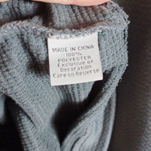 Ohio State Knit Shirt Mens Sz L Authentic Gray Red Quarter Zip Pullover Licensed - Picture 7 of 8